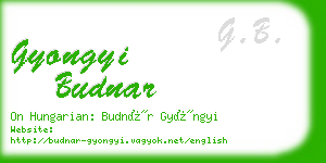 gyongyi budnar business card
